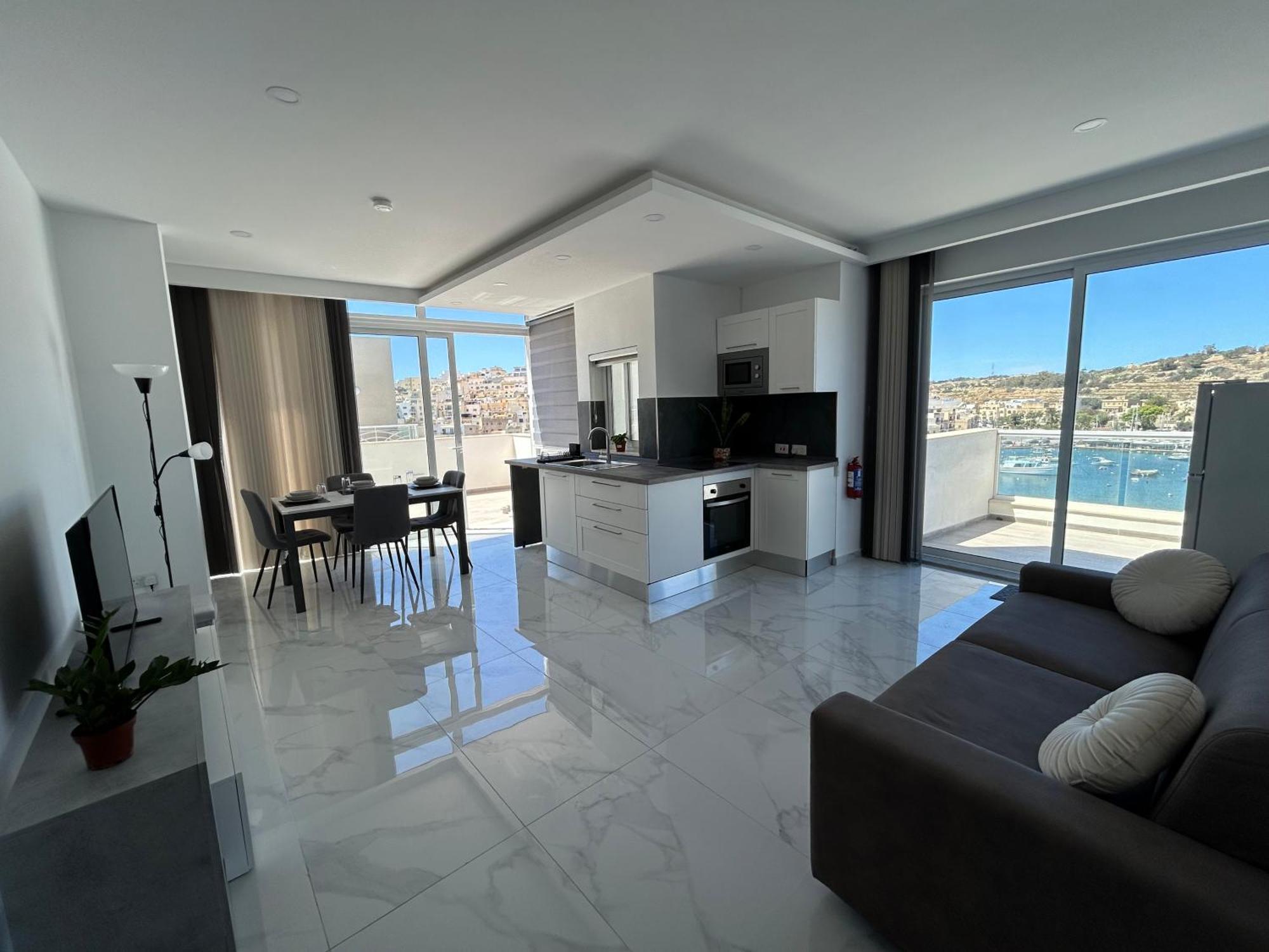 Appartamento Seaview Setters Penthouse Marsaskala Esterno foto